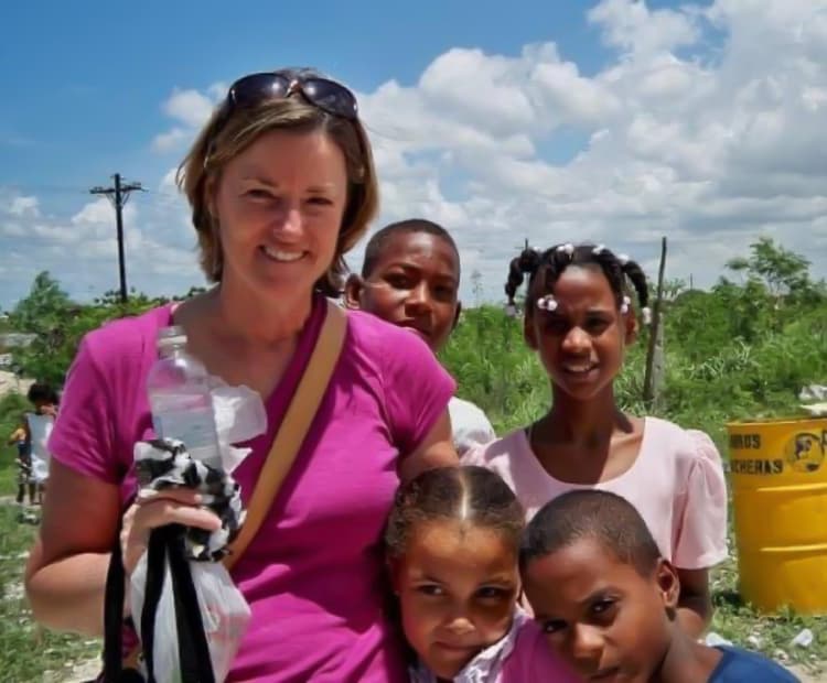 trish with the kids